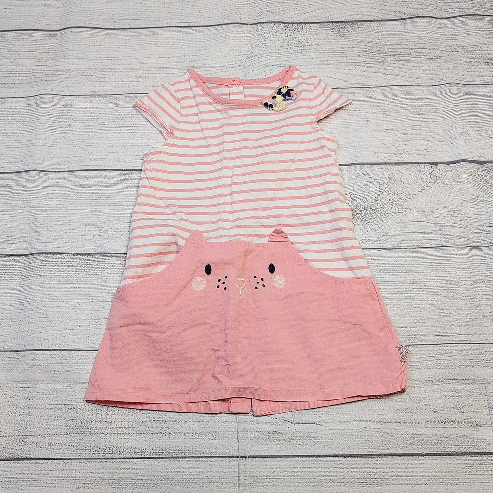 24m Sergent Major Pink Striped Kitty Dress